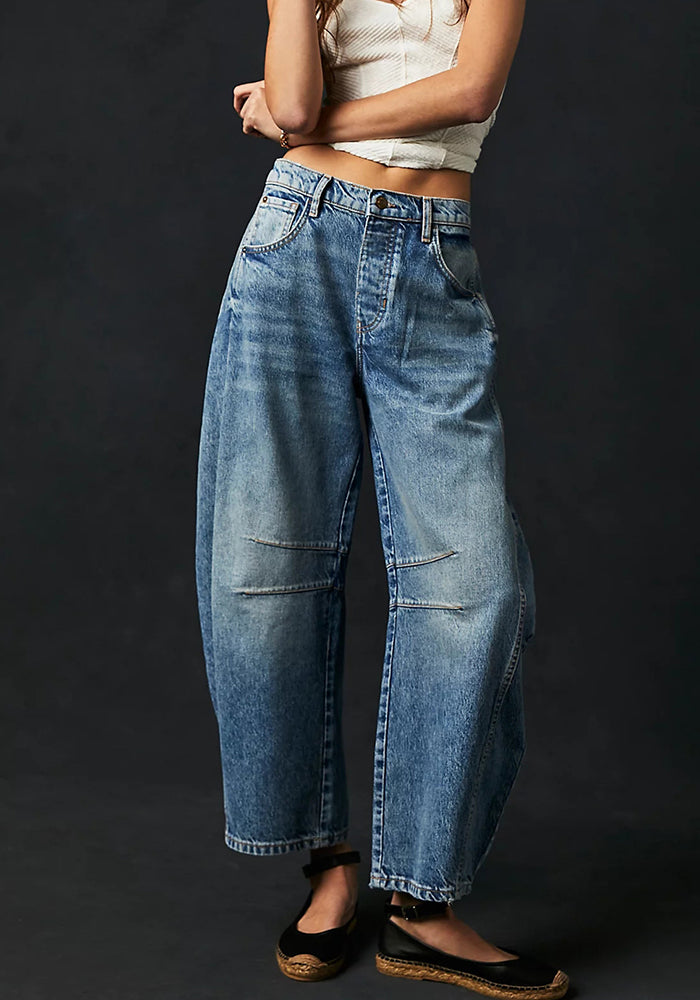 Autumn Loose Street Low Waist Women Wide Leg Denim Pants