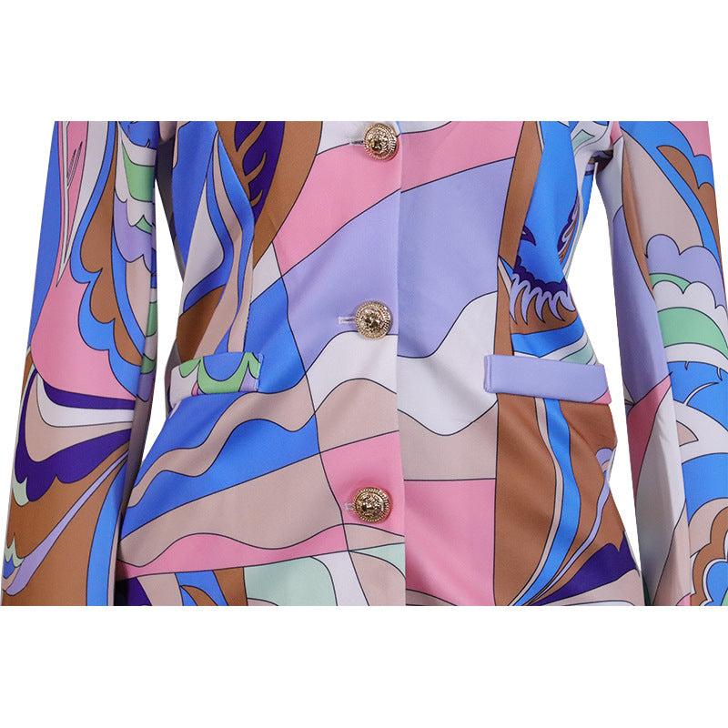 Women Autumn/Winter Casual Blazer and Pant Two-Piece Set 8