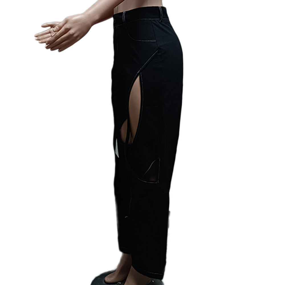 Cotton Twist Cutout Casual Pants 11