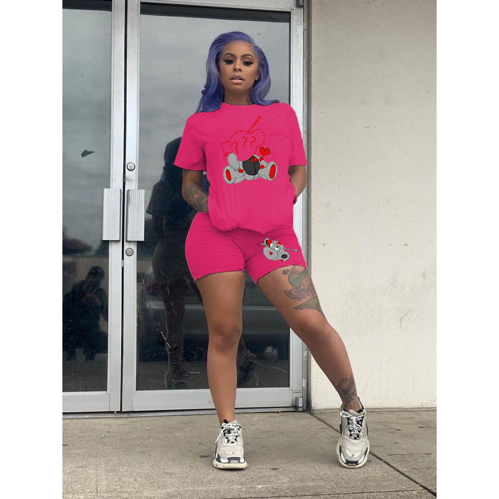 Women T-shirt and shorts two-piece set 11