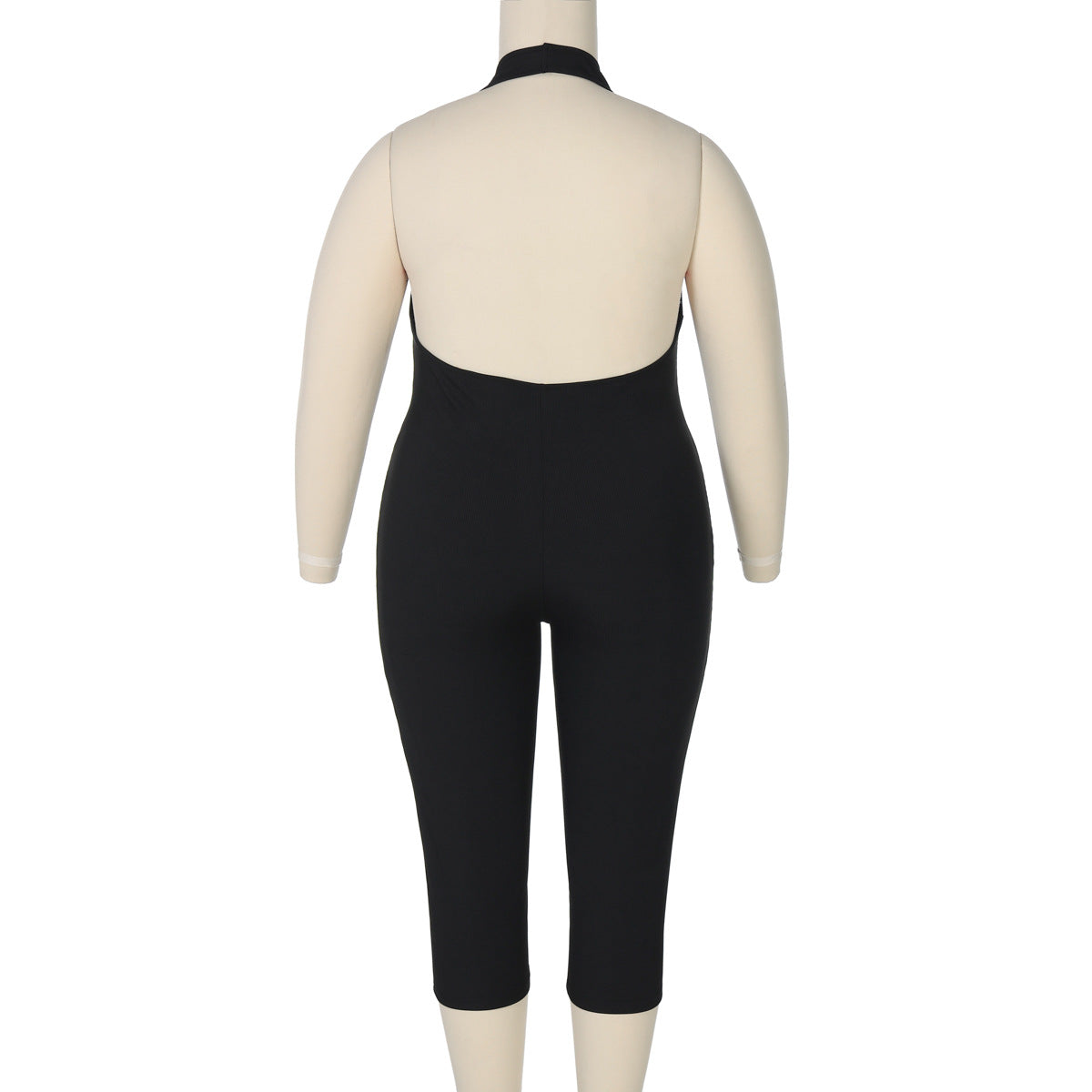 Spring Summer Women’s Fashion Plus-Size Sexy Halter Neck Low Back Jumpsuit 6