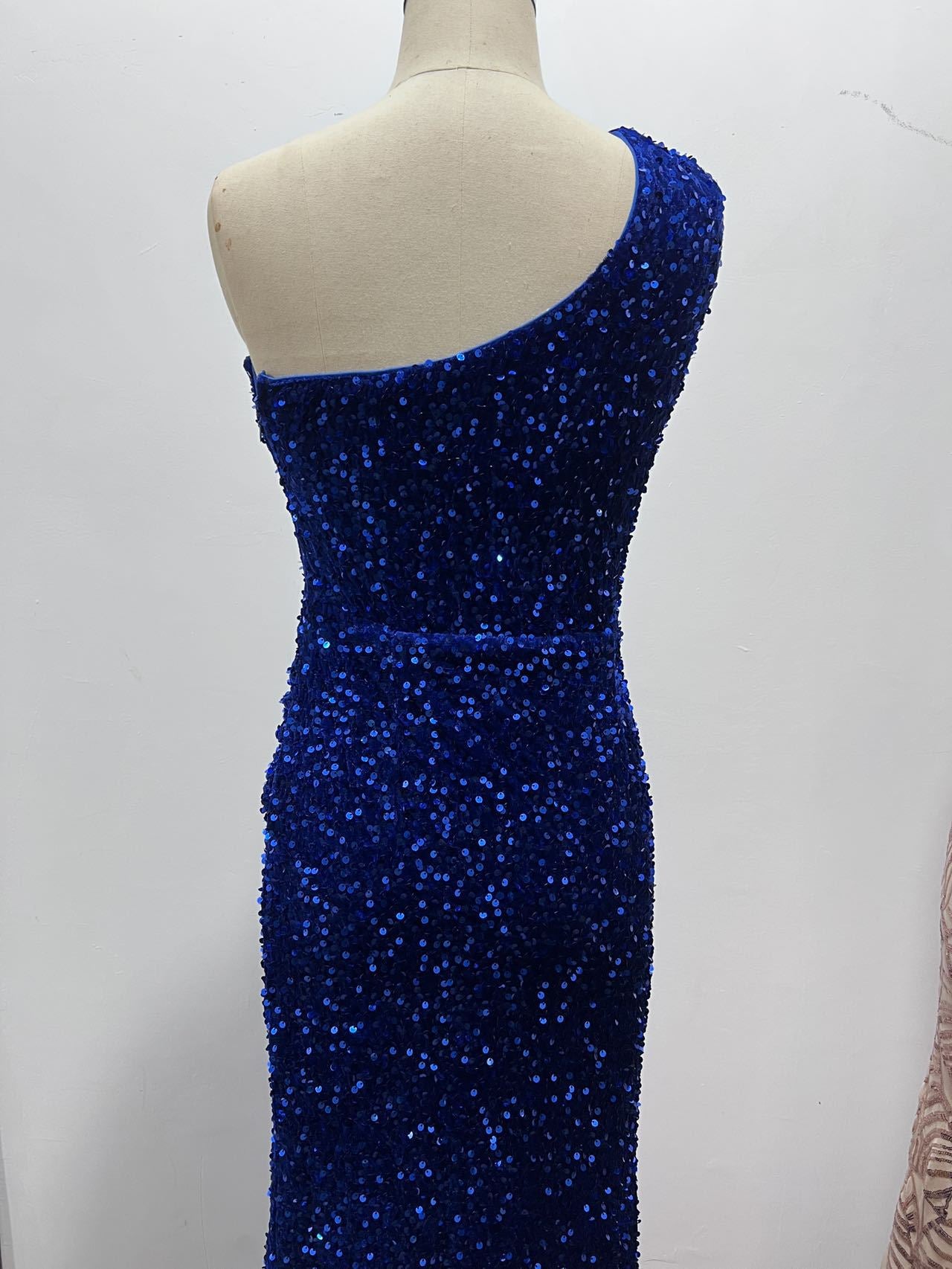 Women Summer Sequin Sleeveless Slit Sequin Dress 26