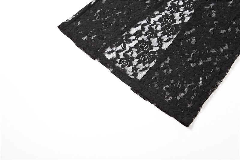 Summer Women's Fashion Sexy See-Through Lace Straps Slim Dress For Women 15