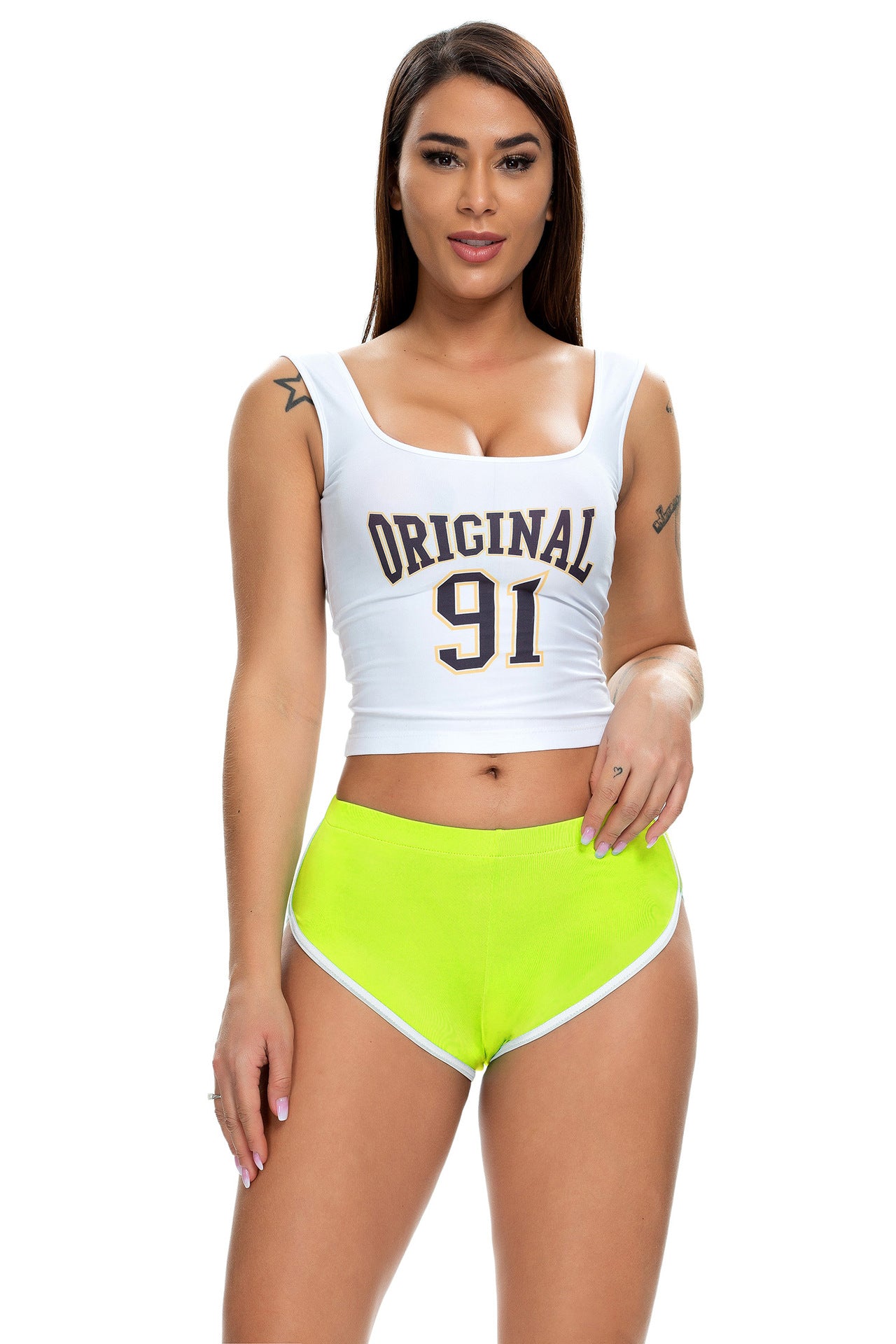 Summer Women's Sexy Running Stretch Sports Yoga Fitness Shorts 43