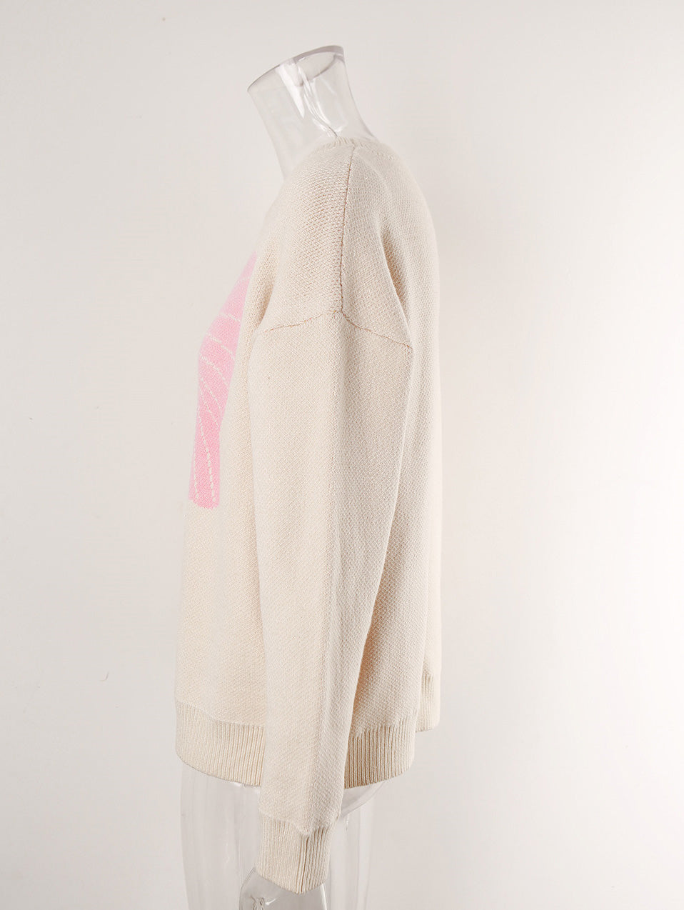 Autumn Winter Sweater Women's Bow Color Matching Knitting Pullover Shirt 30