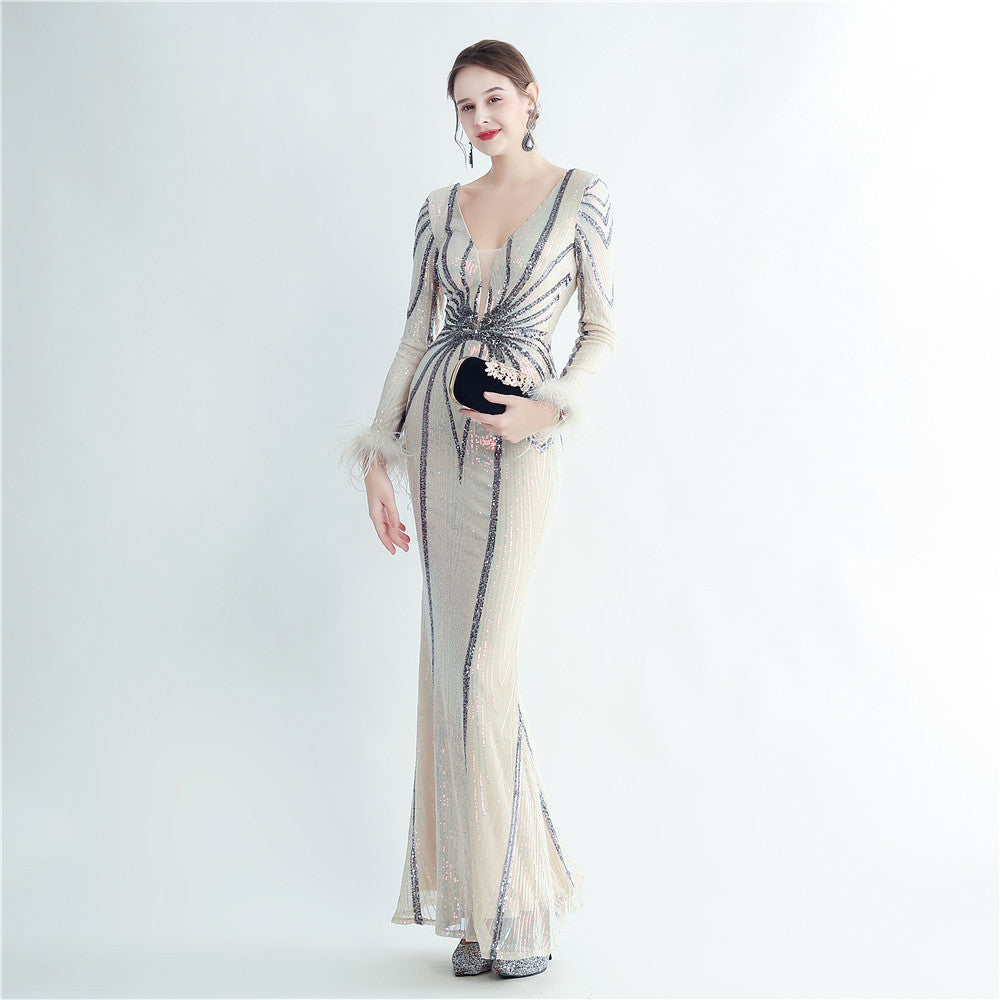 Long Sequins Plus Size Fat Beauty Formal Party Evening Dress 10