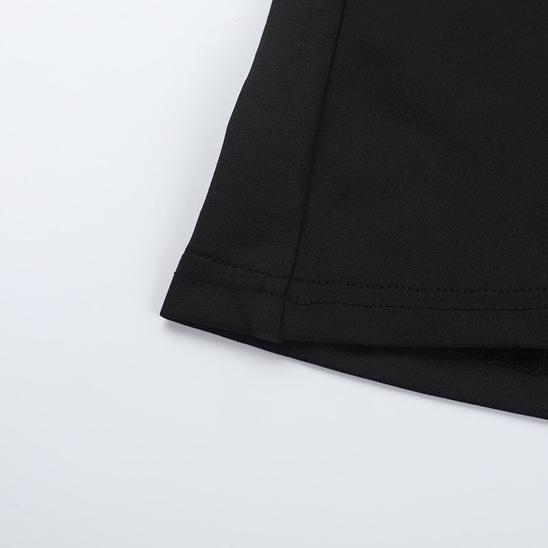 Women suspender sexy slit dress 17