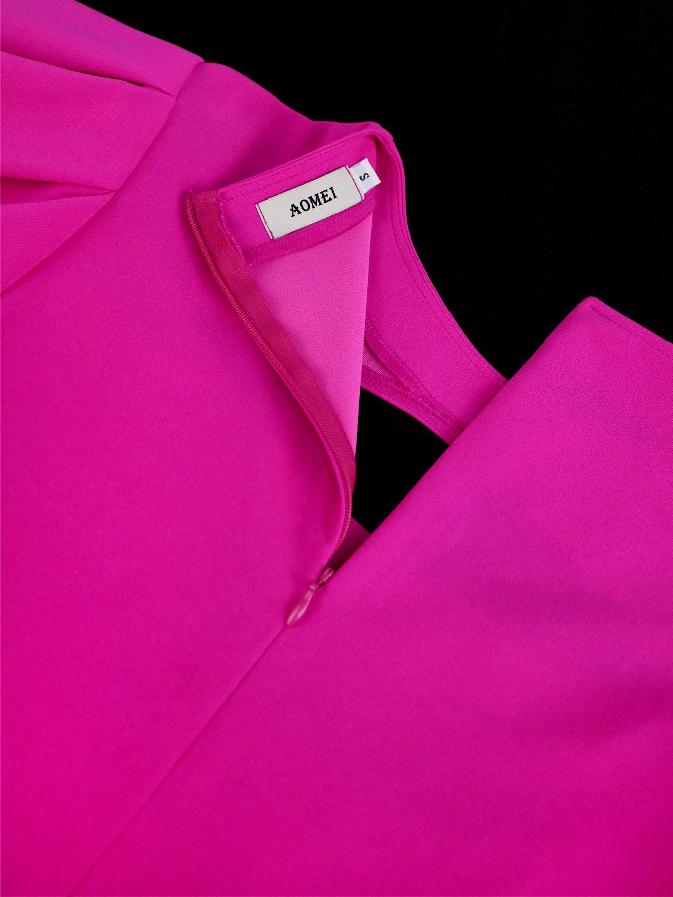 Women Balloon Sleeve Cutout Pleated Skirt 9