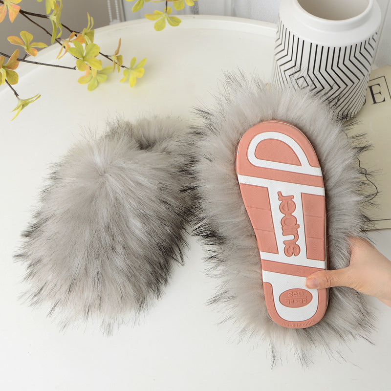 Women Furry Home Furry Warm Slippers 6