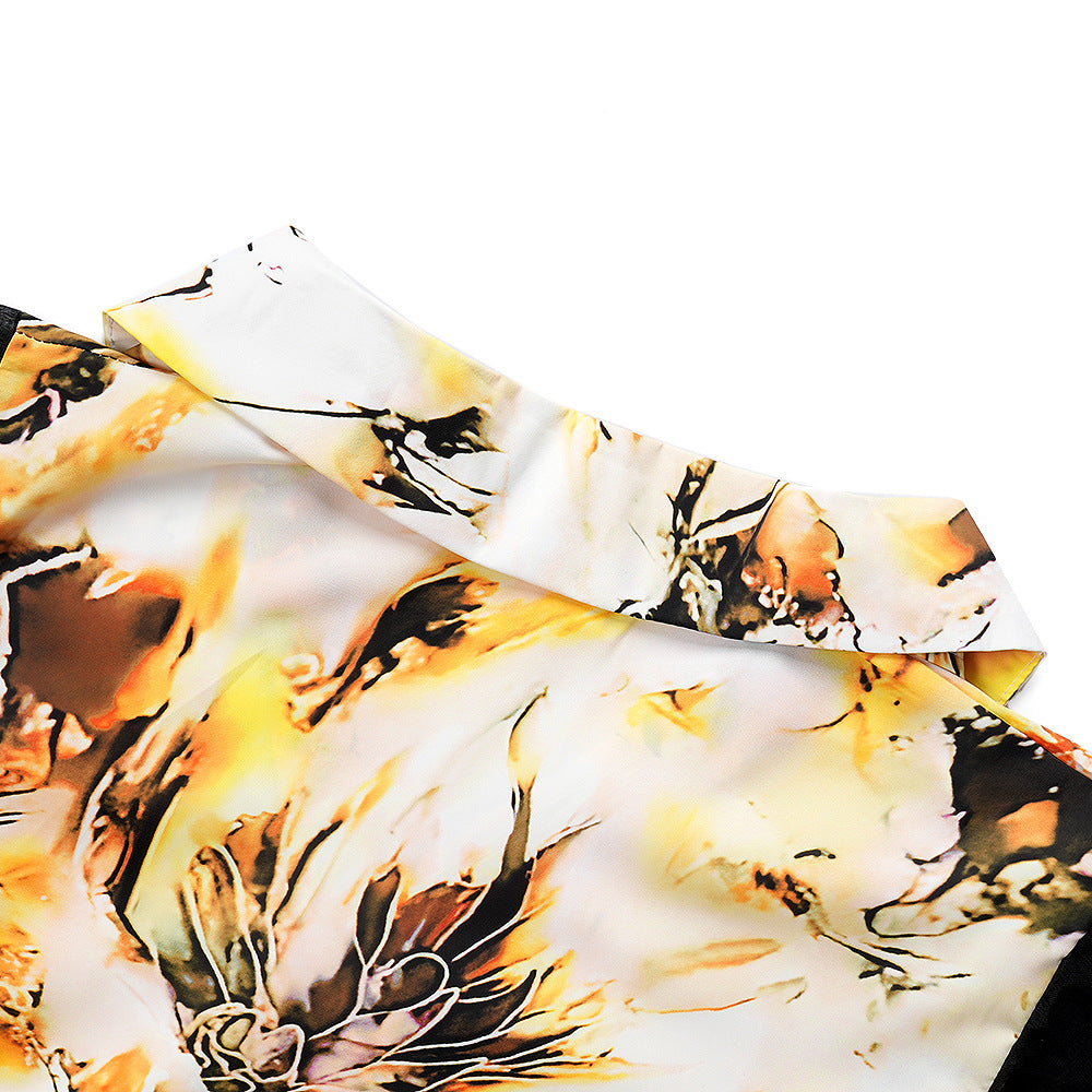 Plus Size African Women Printed Dress Puff Sleeve Long Dress 17