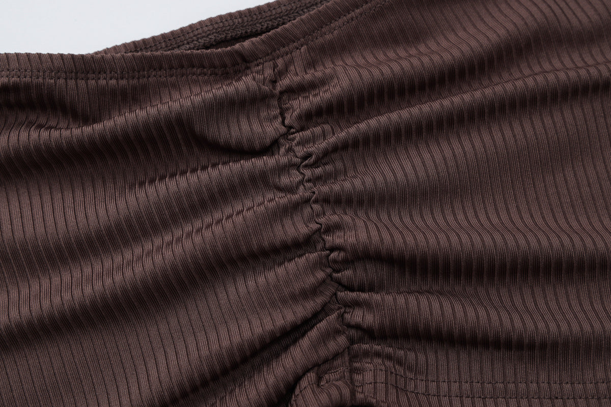 Women Off Shoulder long-sleeved Top Bell Bottom Pant two-piece set 14