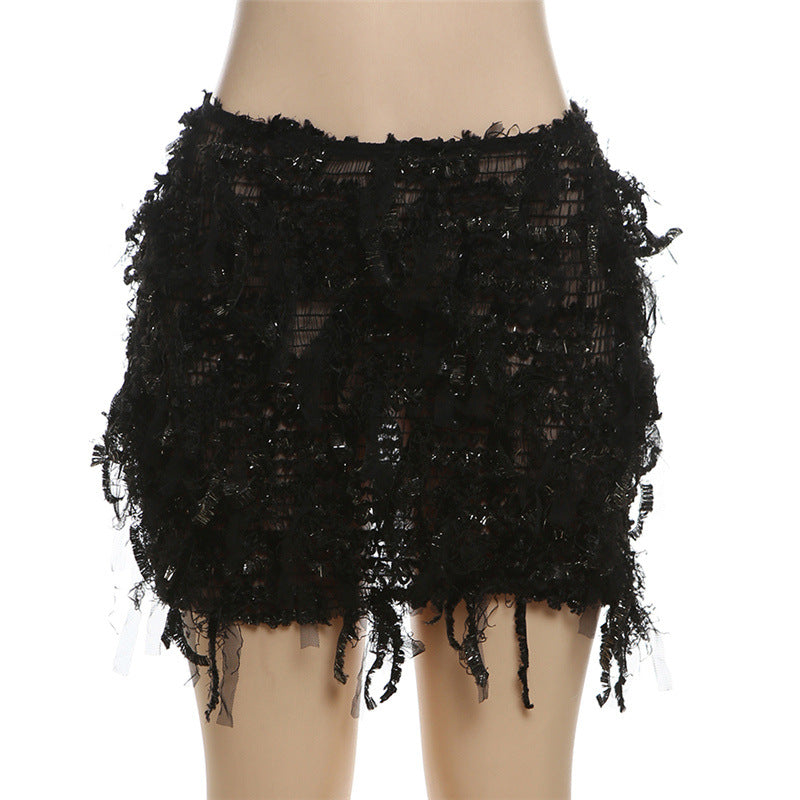 Women Summer Style Striped Tassel Bodycon Skirt 20