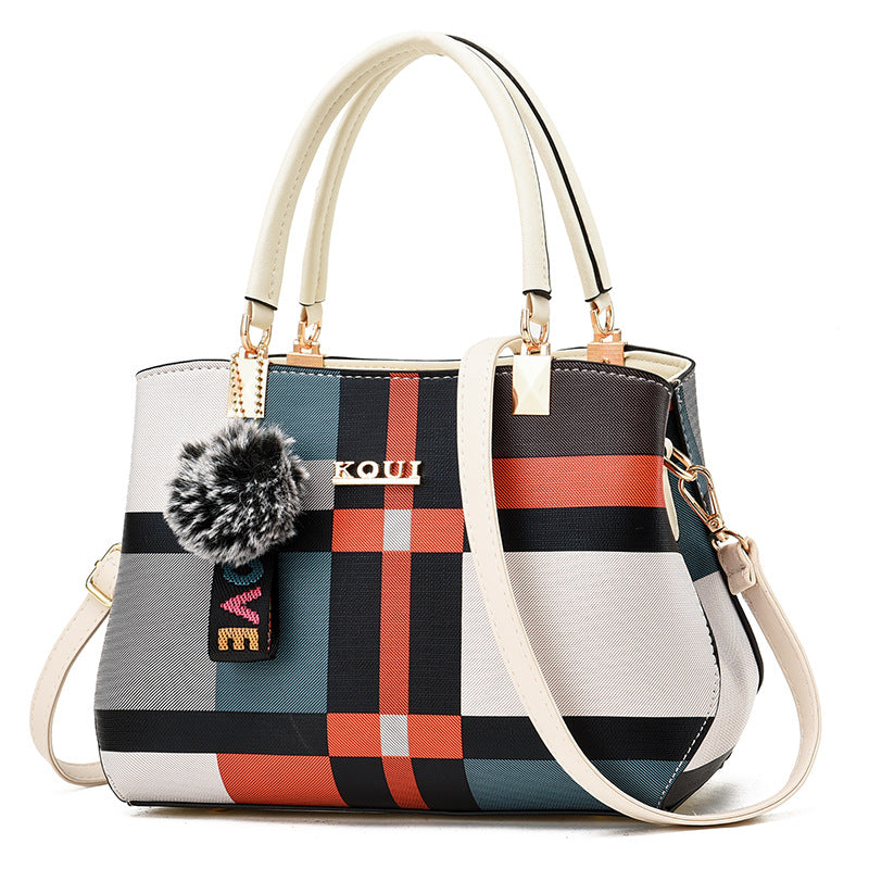 Women's Plaid Handbag Fashion Lady Mother Shoulder Crossbody Bag 6