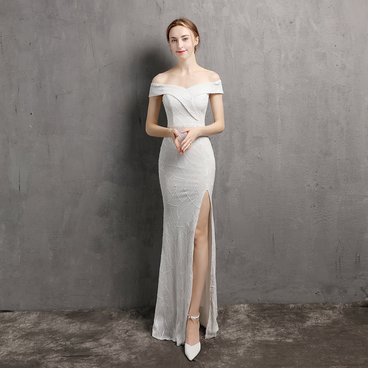 Women Formal Party Slim Elegant Maxi Evening Dress