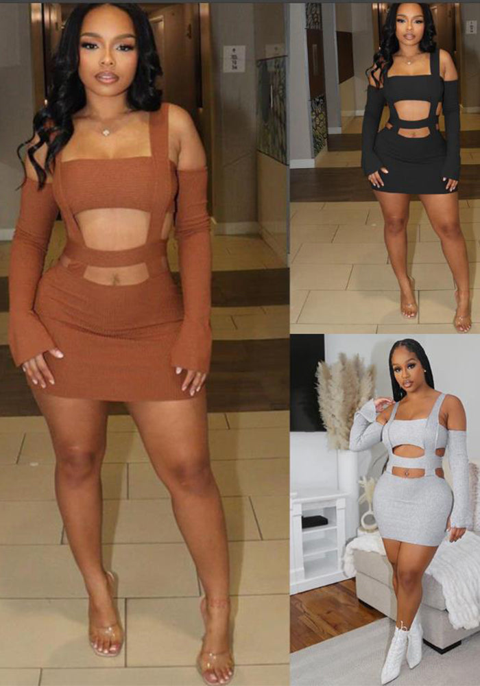 Women’s Fashion Sexy Cutout Strappy Sleeveless Bodycon Short Dress