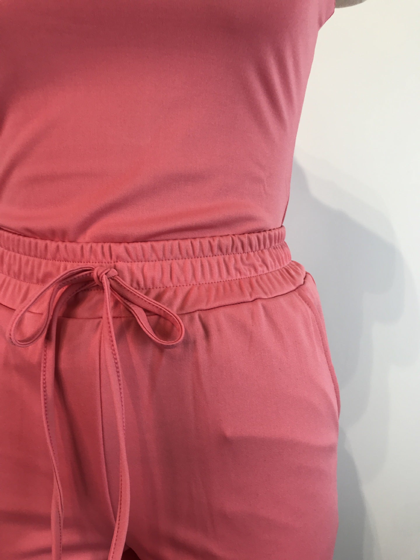 Women's Sexy Solid Vest Drawstring Trousers Two-Piece Set For Women 19