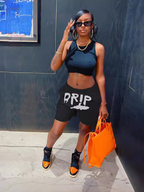 Women's Fashion Letter Print Summer Casual Shorts 3