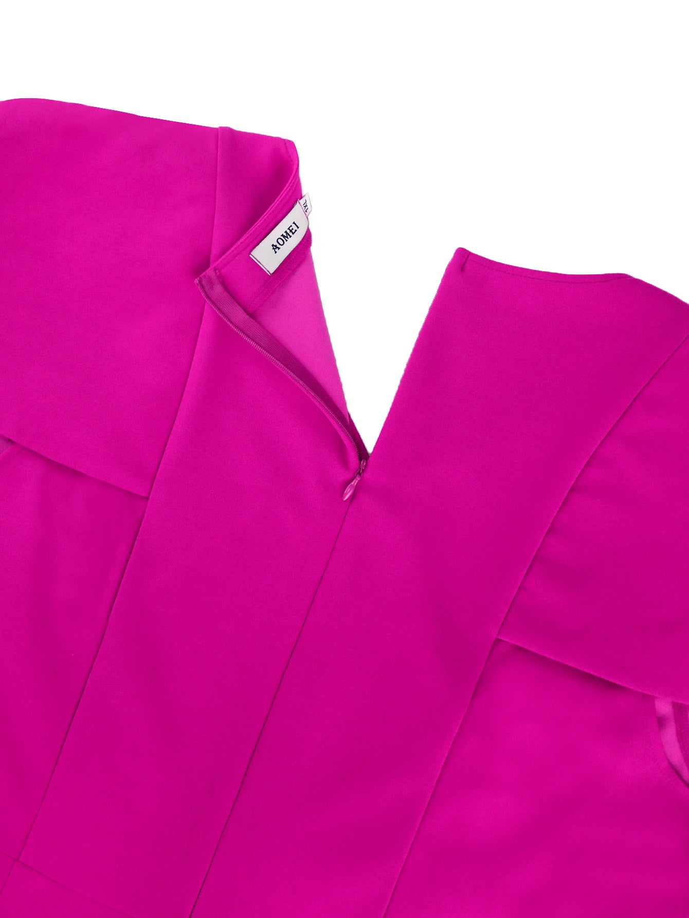 Fashion V-Neck Puff-Sleeve Mesh Patchwork Fashion Fishtail Party Dress 14