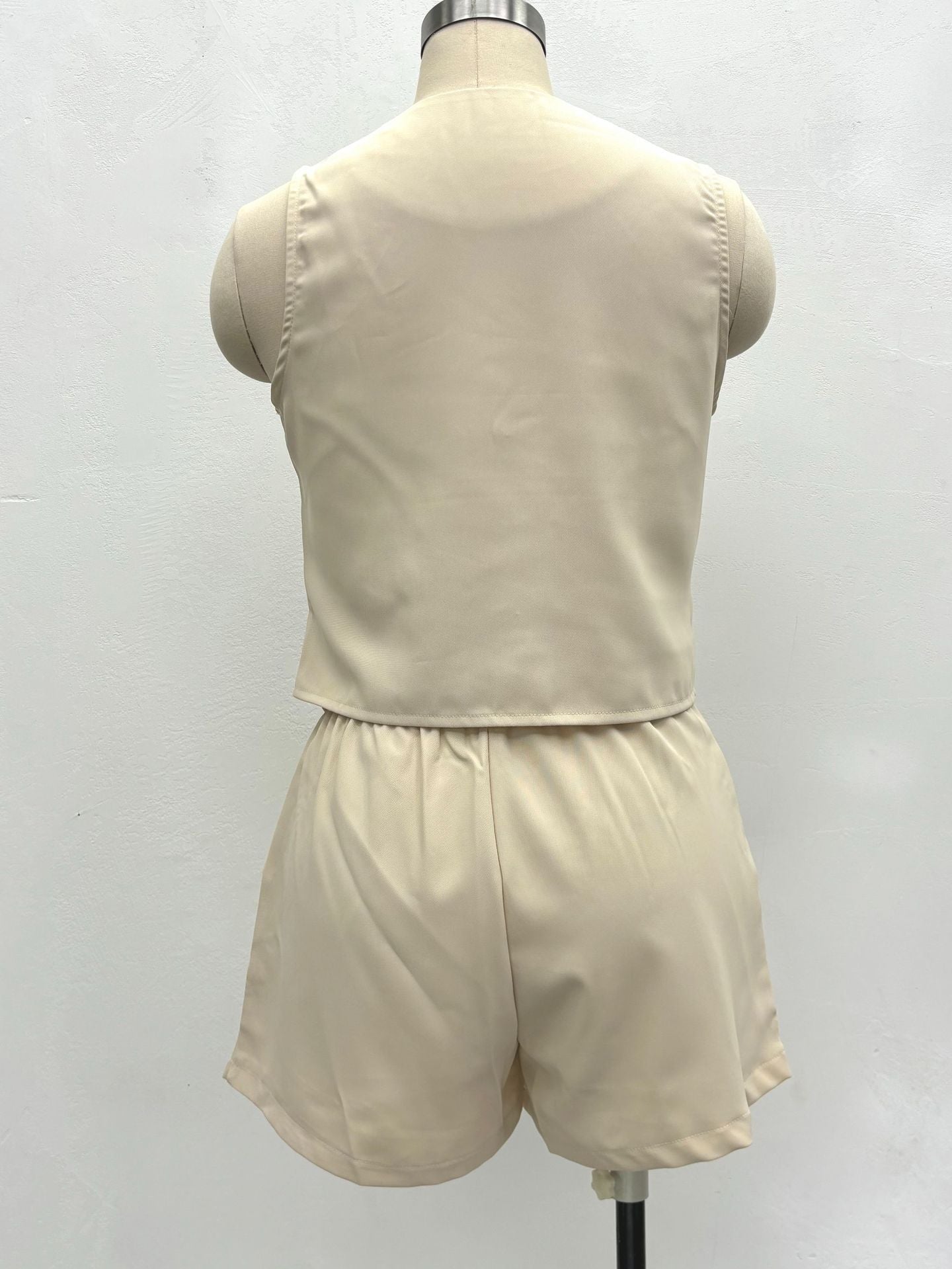 Summer Casual Sleeveless Vest Shorts Women's Two-Piece Suit 16