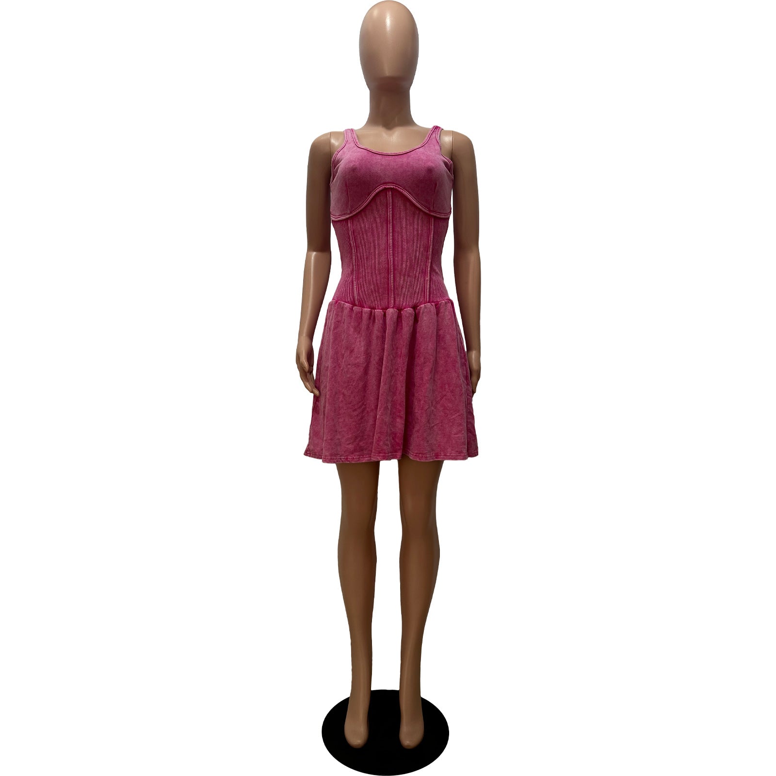 Women Suspender Pleated Dress 8