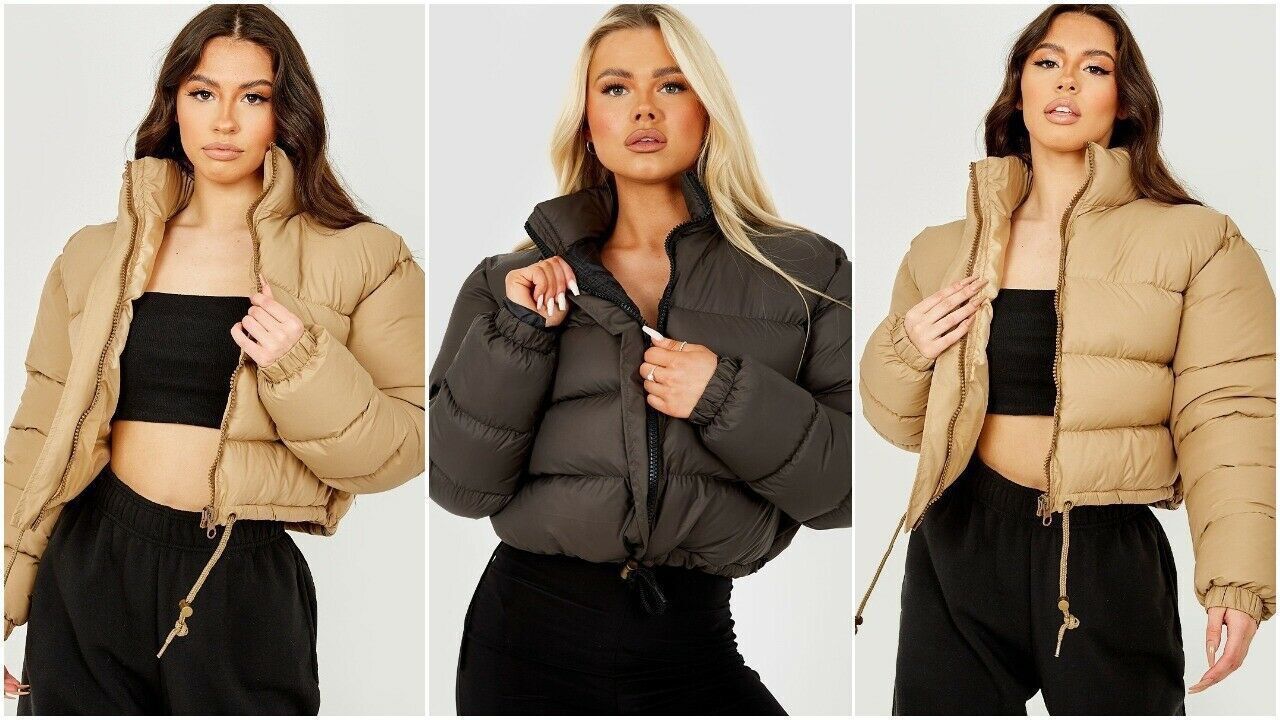 Women zippered padded coat 13