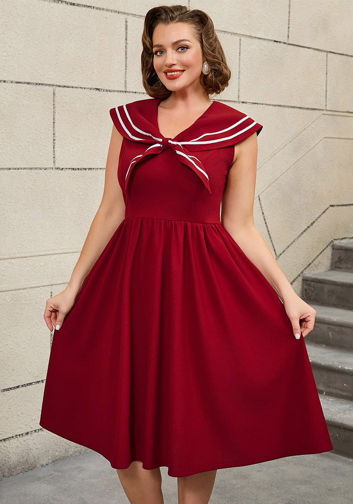 Plus Size Sleeveless Chic Elegant Formal Party A-Line Dress