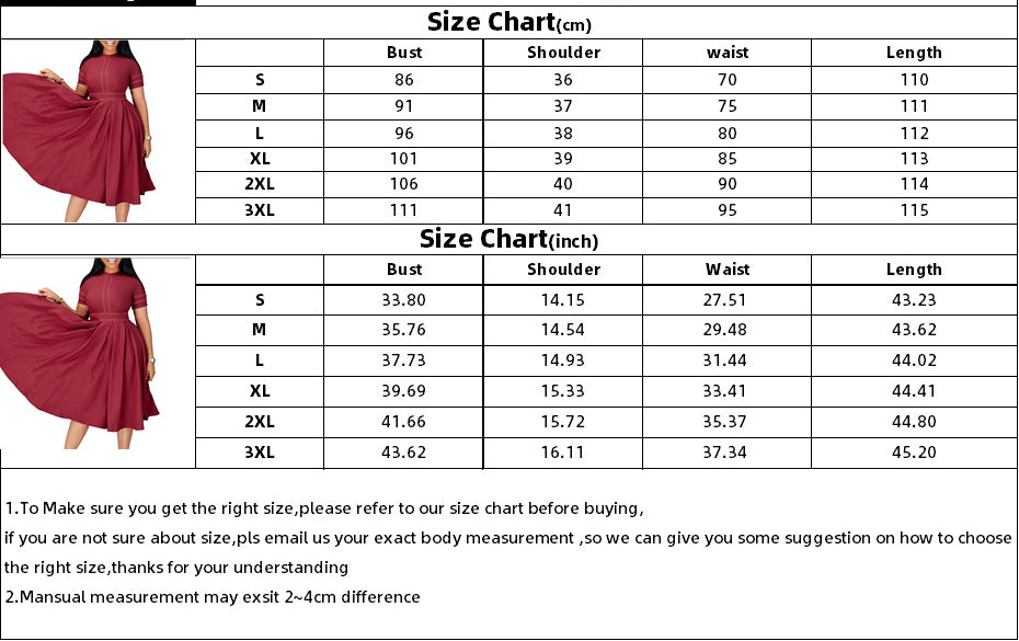 Plus Size Women's Summer Chic Elegant Oversized A-Line Short Sleeve Dress 10
