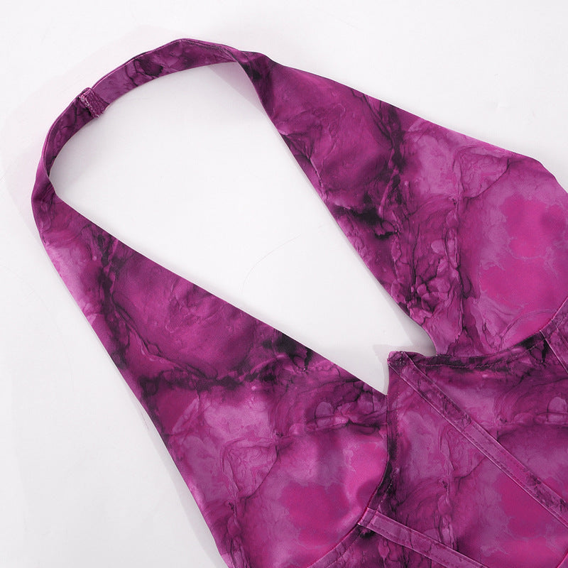 Women's Spring Summer Print Sexy Tight Fitting Bodycon Dress 12