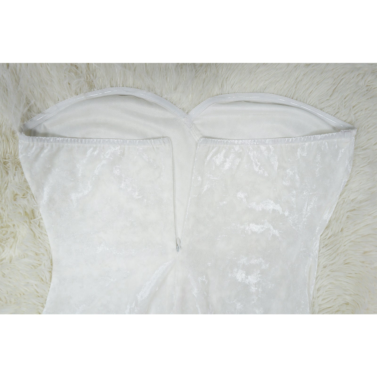 Women's Autumn Winter Feather Velvet Slim Bodycon Dress With Gloves 21