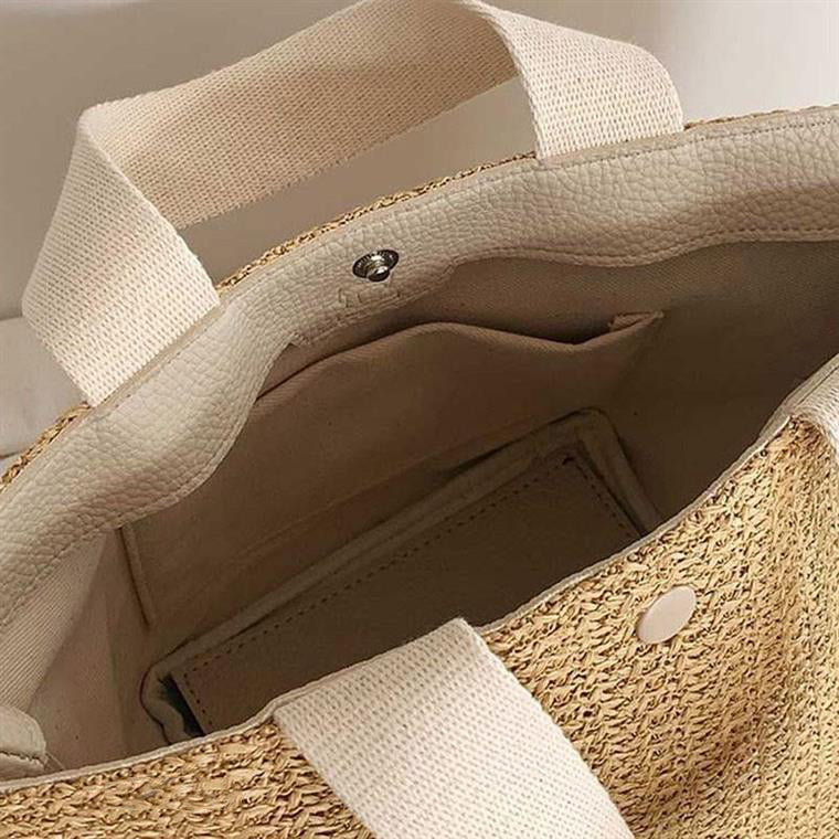 Ladies Beach Holidays Summer Rustic Tote Straw Bag 16