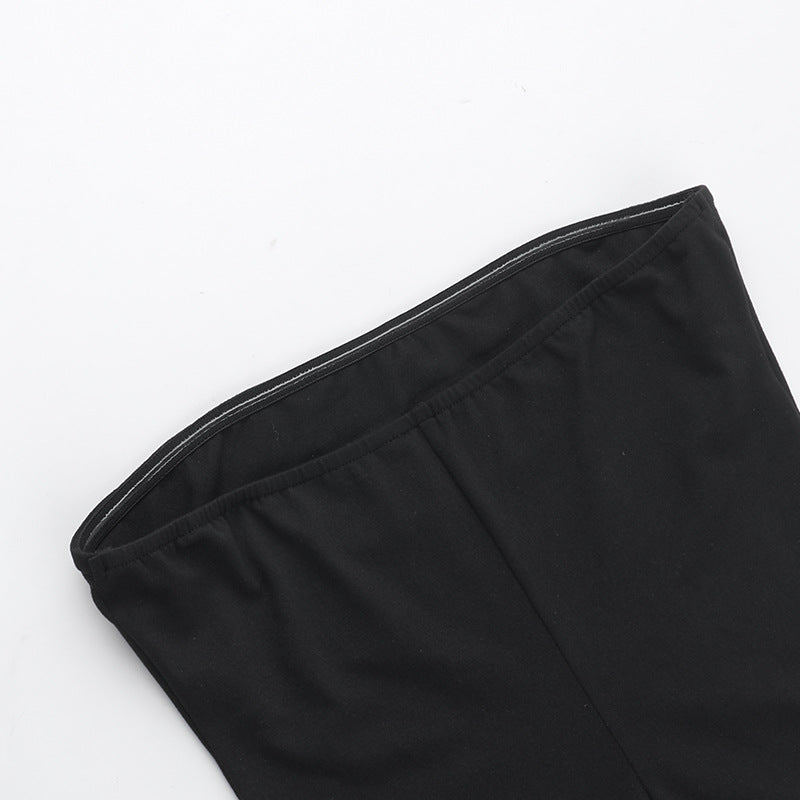 Autumn Fashion Sexy Slim Fit Strapless Mesh Long Dress 11