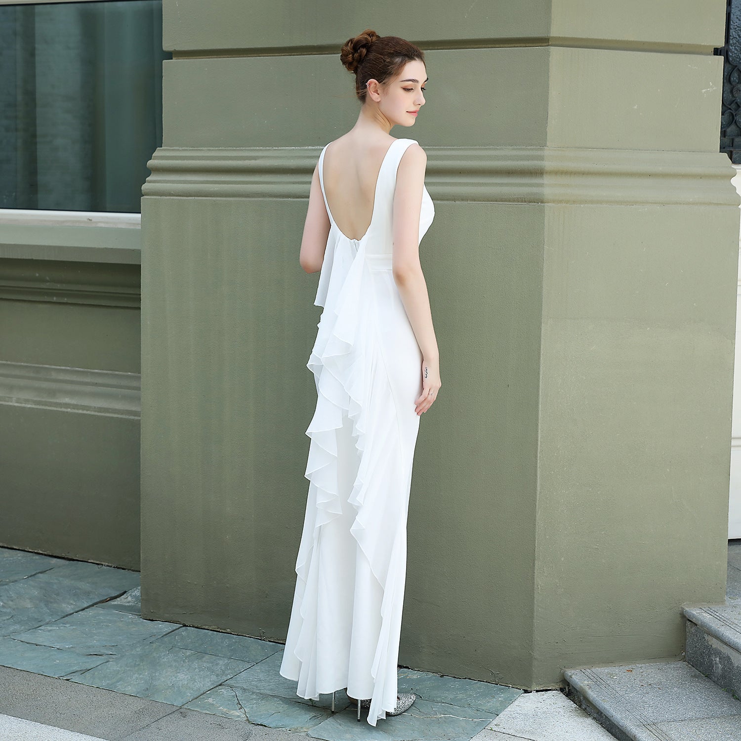 Backless Sequined Fishtail Gown Formal Event Dress 11