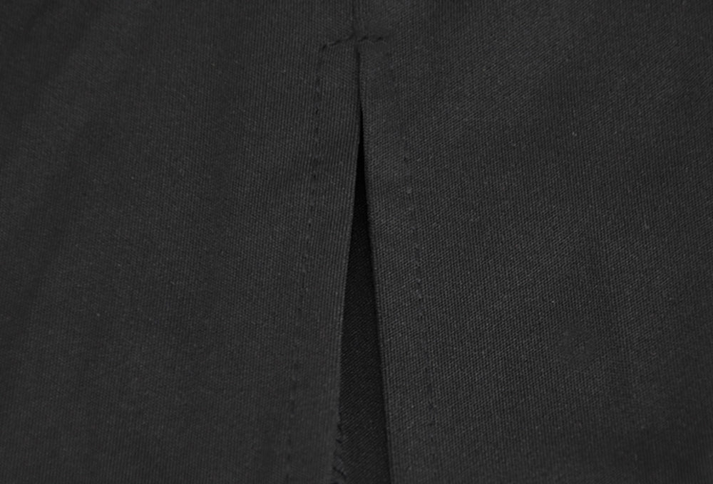 Spring Long Sleeve Deep-V Front Slit Mermaid Black Evening Dress 9