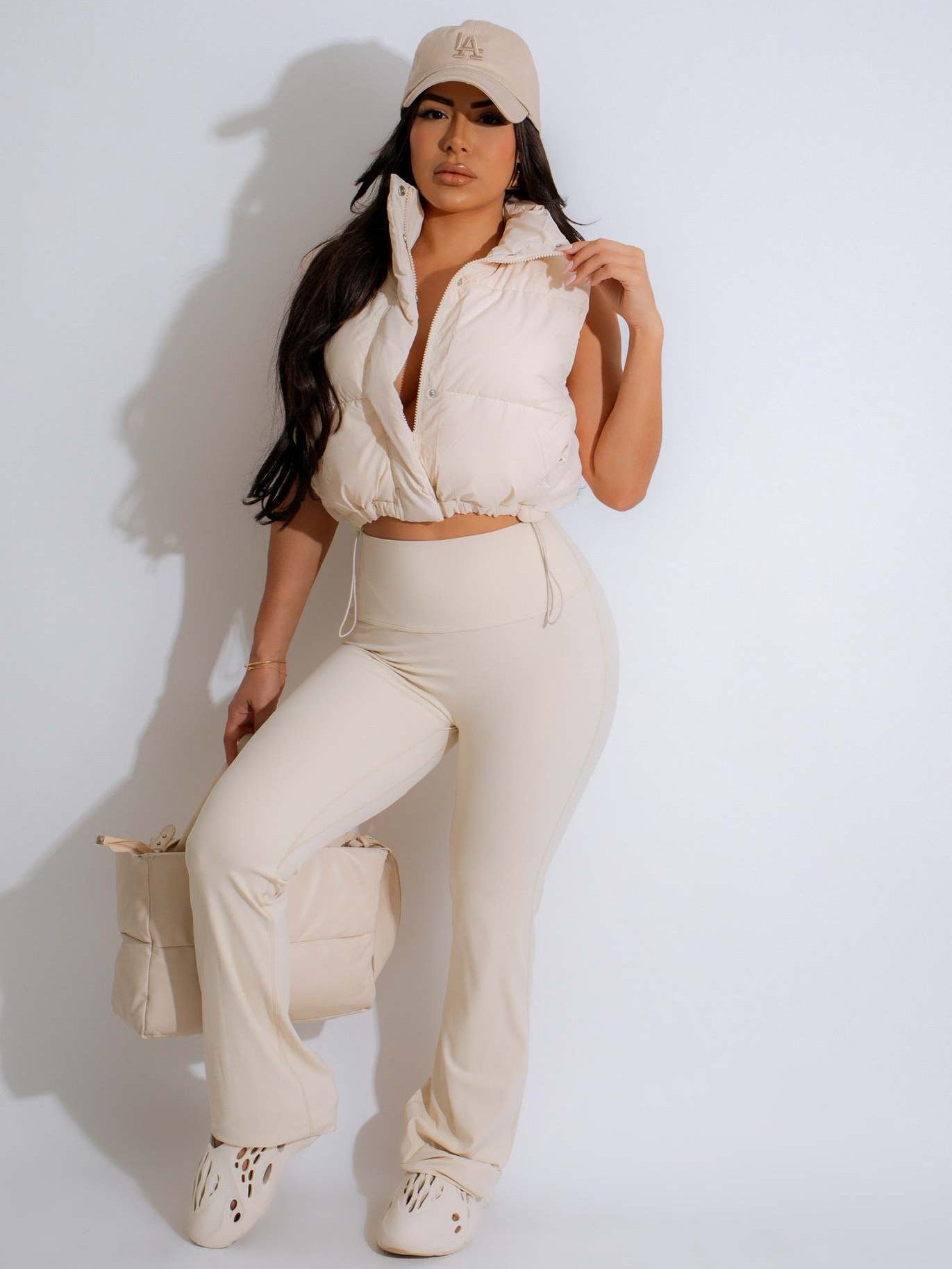 Autumn Fashion Solid Color Stand Collar Sleeveless Zipper Cotton-Padded Vest 7