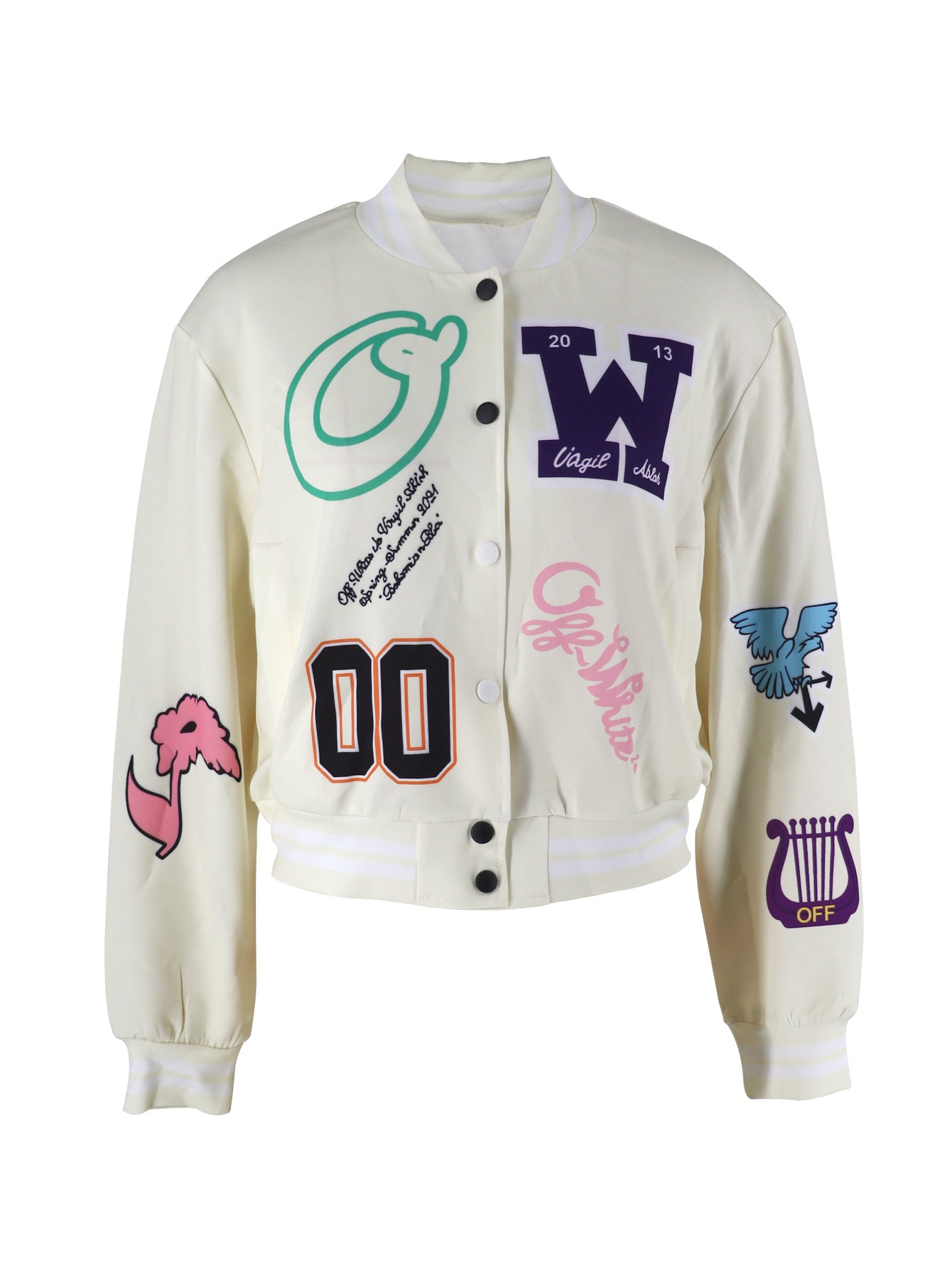 Women Casual Print Ribbed Jacket 7