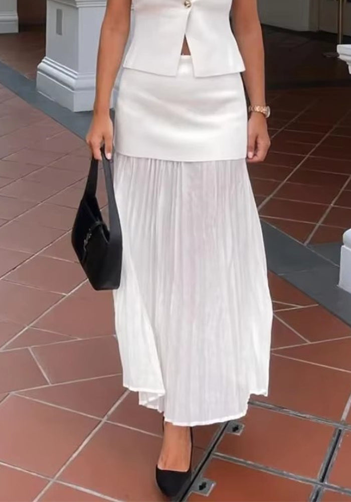 Women casual Knitting Patchwork skirt