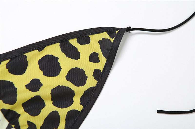 Women Summer Print Halter Neck Hollow Backless Dress 12