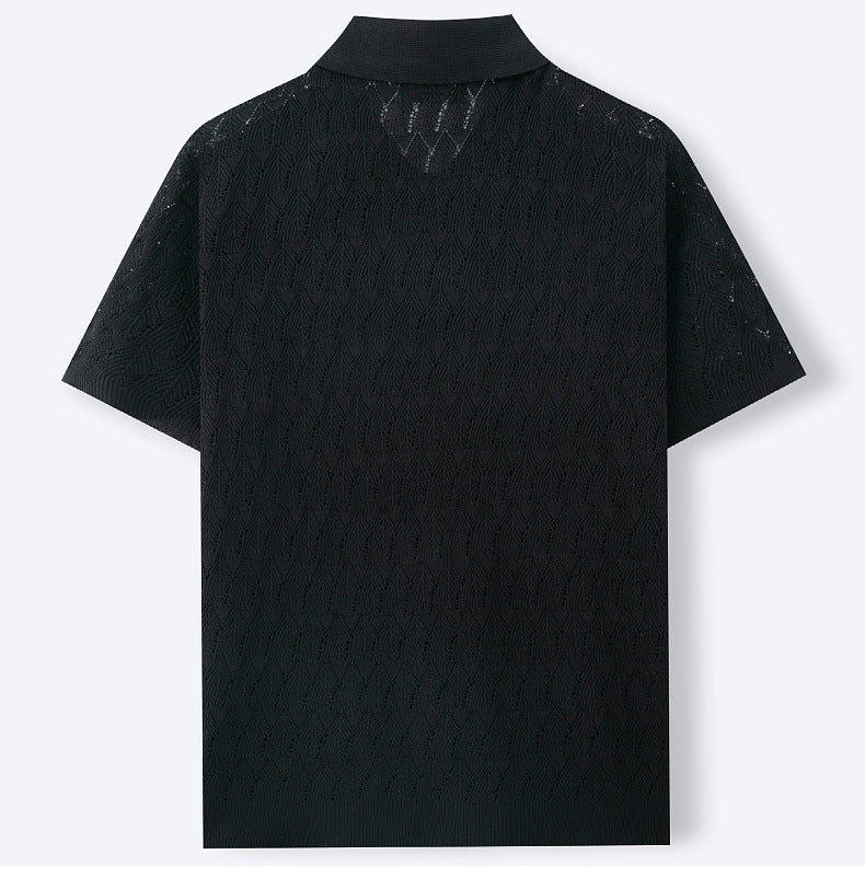 Men's Spring and summer knitting short-sleeved polo top 13