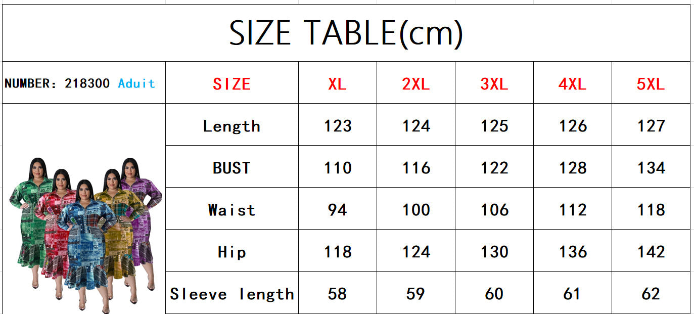 Plus Size Fall Women's Collared Open Long Sleeve Dress 16