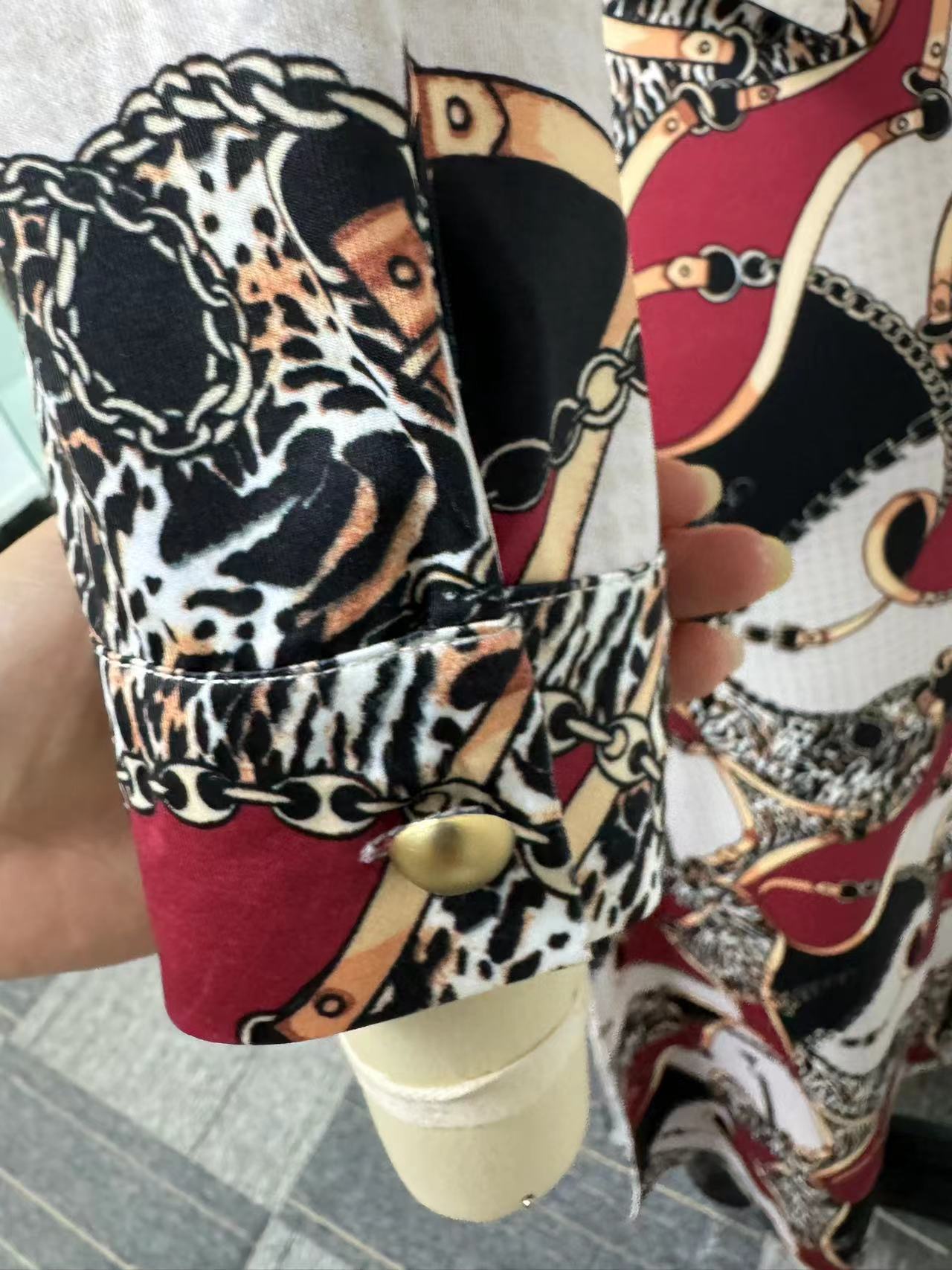 Women Printed Button-Style Side Slit Maxi Dress 8