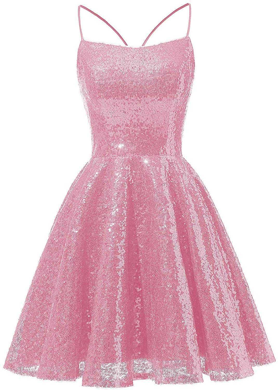 Sequined Evening Dress Strap A-Line Party Dress For Women（Processing time need 3-6 days） 25