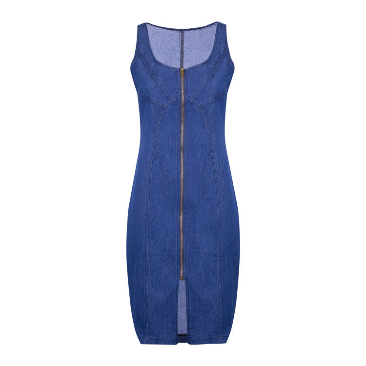 Women Sleeveless Denim Dress 6