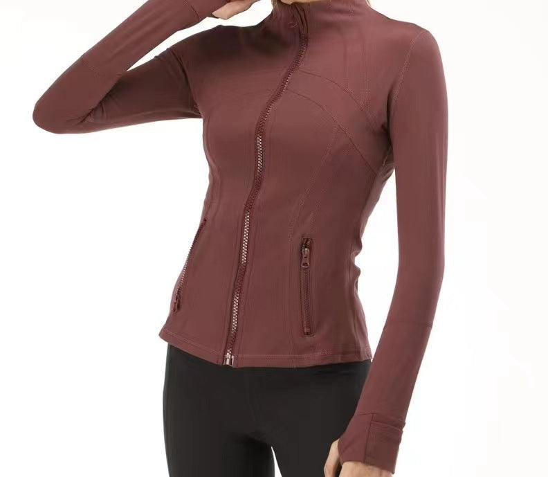 Slim Yoga Wear Sports Casual Fitness Jacket Women's Outdoor Sun Protection Top 13