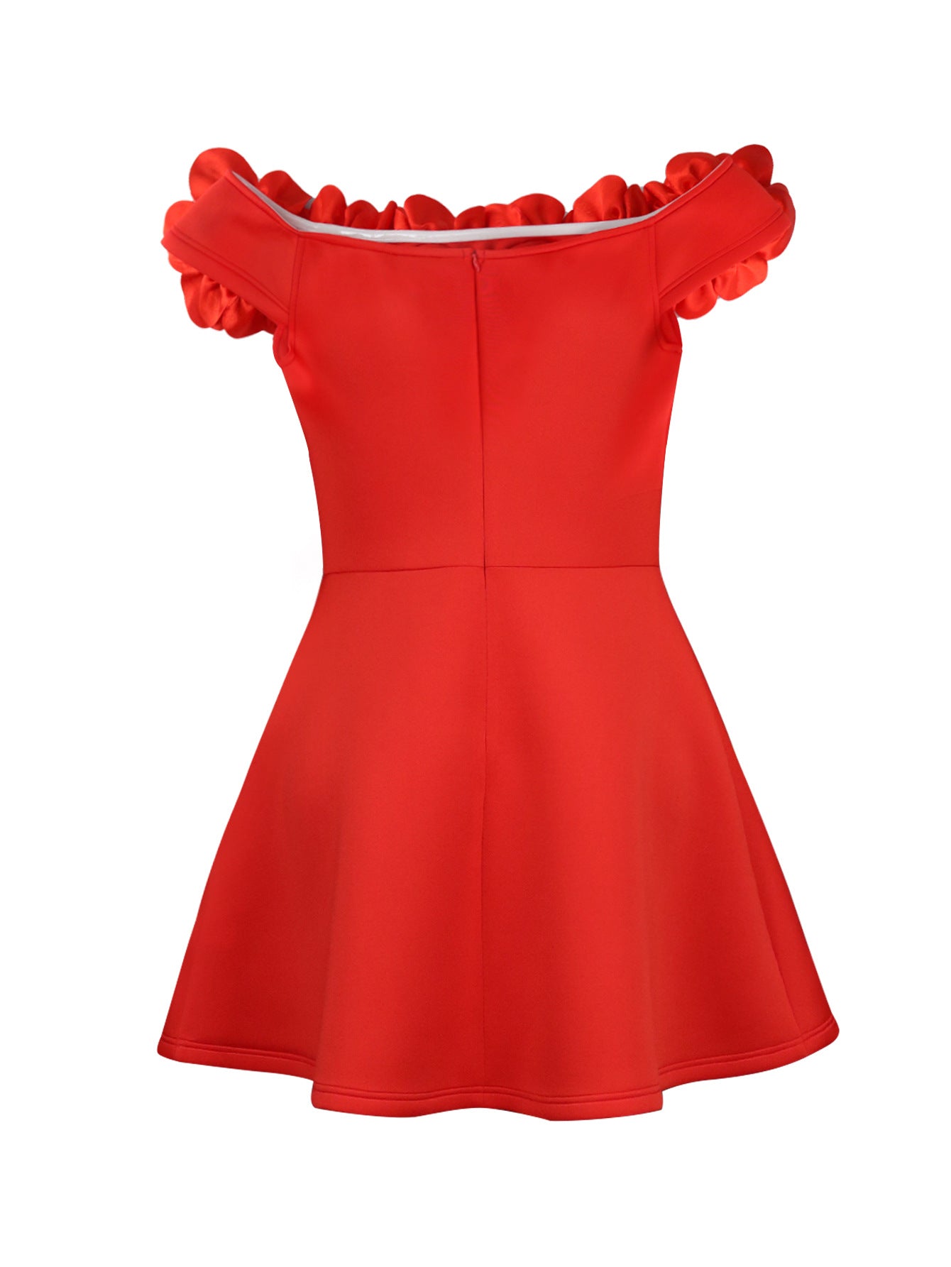 Off Shoulder Flower Patchwork Formal Party Dress 4