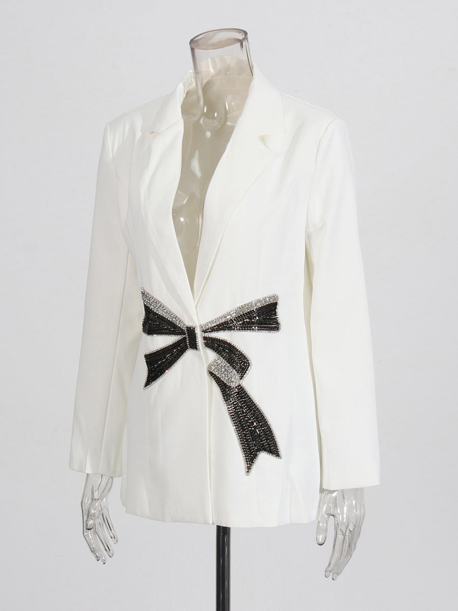 Bow Detail Casual Long-Sleeve Blazer 4