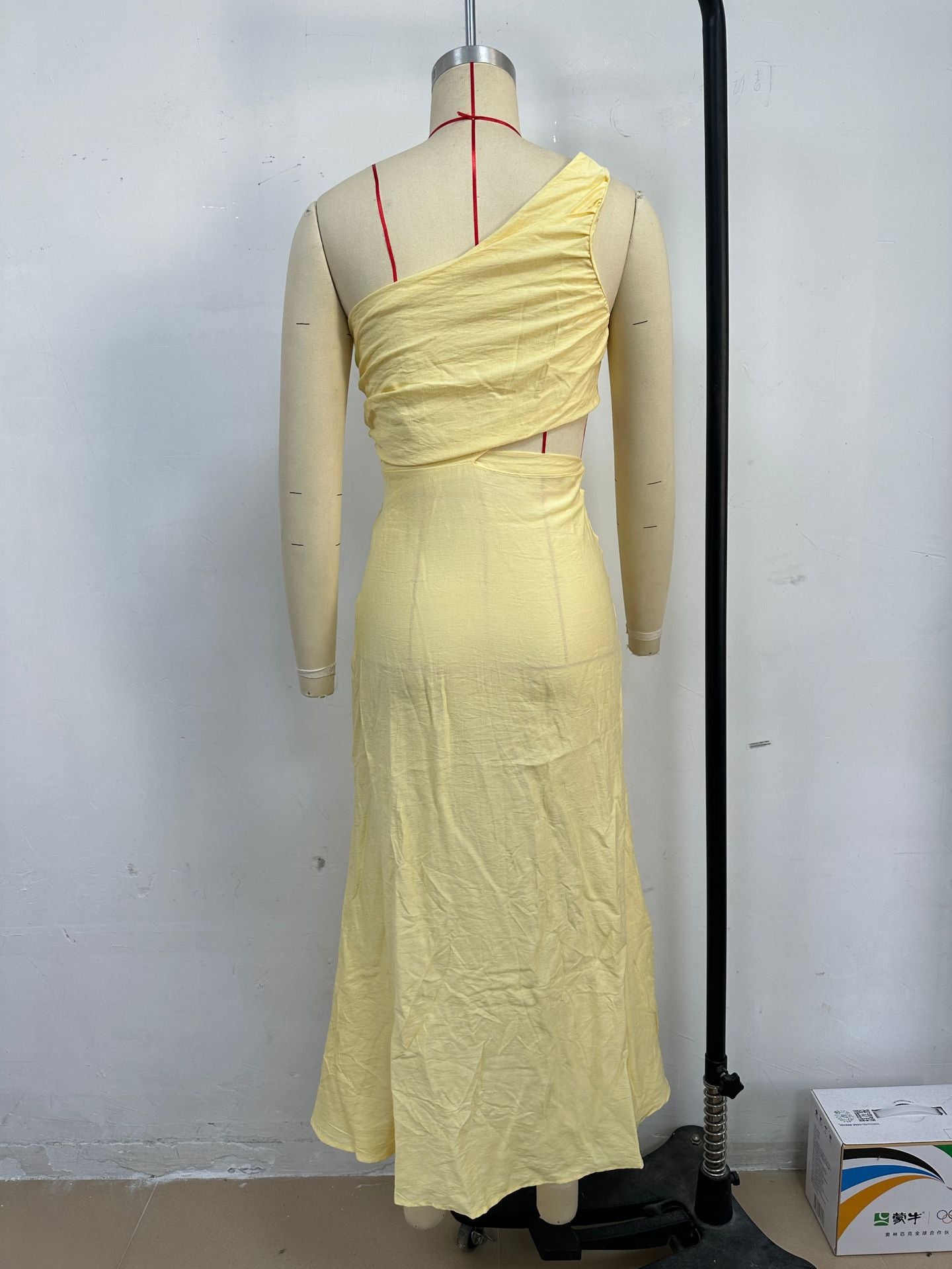 Summer Fashion Women's Sexy Slash shoulder Solid Color Slim Dress 10