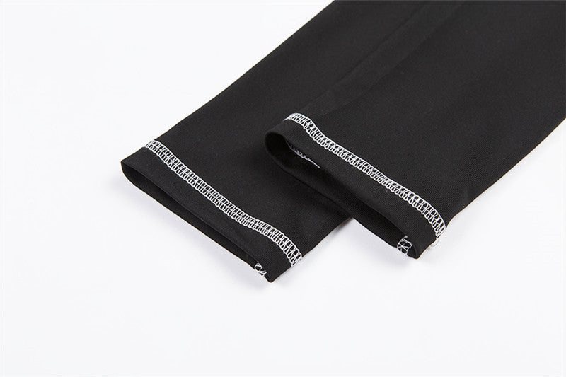 Spring Street Fashion Printing Mesh Patchwork Pullover Crop Tight Fitting Slim Top 19