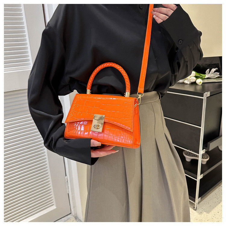 Popular Winter Retro Small Bag Women's Casual Textured Shoulder Messenger Bag 23