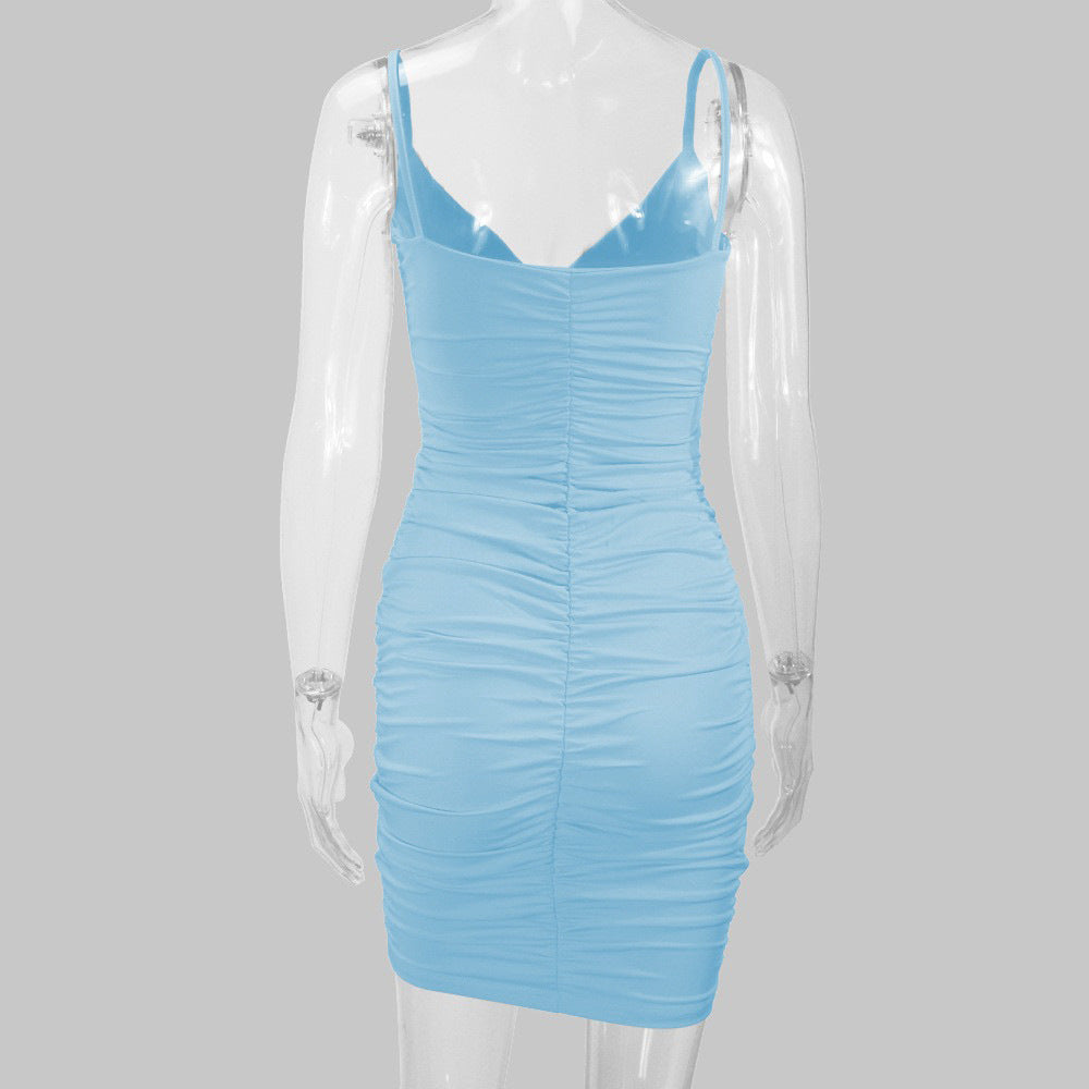 Women's Clothes Sexy Summer Style Straps V-Neck Bodycon Dress 27