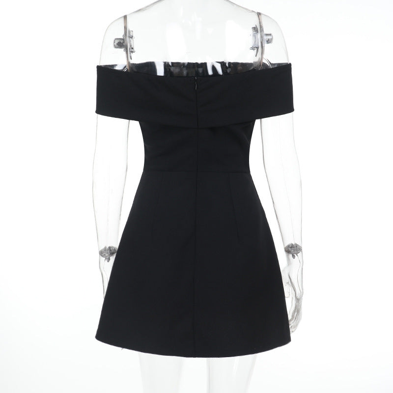 Summer Off Shoulder Slim Waist Chic Short Dress 8